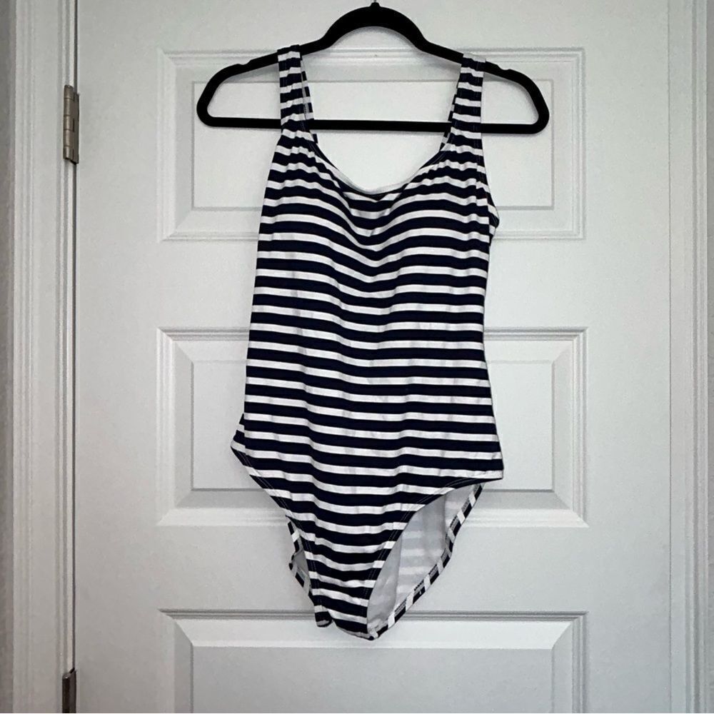 Tommy Bahama Stripe Print One Piece Swimsuit